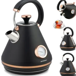 Vattenkokare med termometer 1,7L Berdsen BD-701 svart