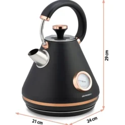 Vattenkokare med termometer 1,7L Berdsen BD-701 svart