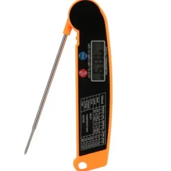 Vattentät Digital Kötttermometer Direktavläsningstermometer För Kök Utomhus BBQ Grilltillbehör Orange