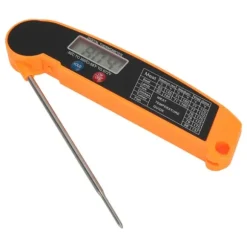 Vattentät Digital Kötttermometer Direktavläsningstermometer För Kök Utomhus BBQ Grilltillbehör Orange