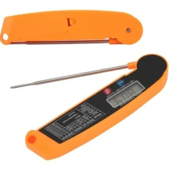 Vattentät Digital Kötttermometer Direktavläsningstermometer För Kök Utomhus BBQ Grilltillbehör Orange