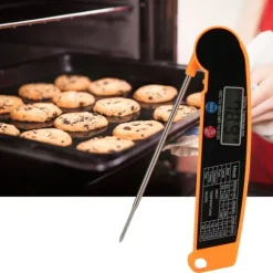 Vattentät Digital Kötttermometer Direktavläsningstermometer För Kök Utomhus BBQ Grilltillbehör Orange