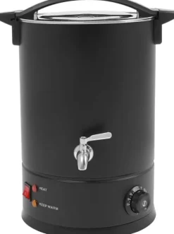 Vaxsmältare för ljustillverkning - Elektrisk vaxgryta 12 l - 1800 W - SUS304 rostfritt stål - Justerbar 30–110°C - Spänning 220–240 V, 50 Hz - Svart | CDON