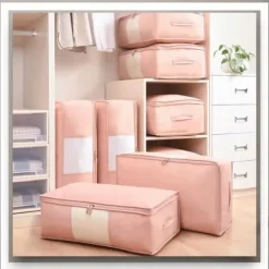 Överdrag för undersängkläder, klädpåse, mjuk rosa S