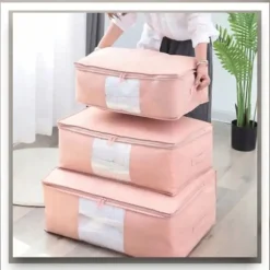 Överdrag för undersängkläder, klädpåse, mjuk rosa S