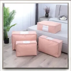 Överdrag för undersängkläder, klädpåse, mjuk rosa S