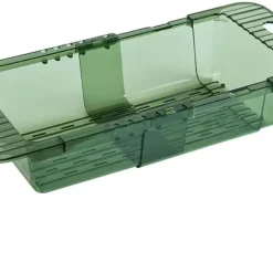 Över-The-Shin-sil Infällbar Design Transparent Snabbdränering Hållbar PET-Disksil Transparent Grön Sil med Infällbar Design