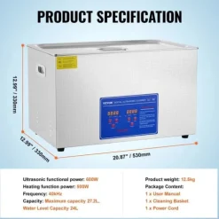 VEVOR Ultrasonic Rengörare, Hög Ultraljudseffekt, Stora Kapacitetsalternativ,30L