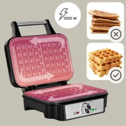 Våffeljärn - ZEEGMA - Gofree Chef - 1200 W - Non-stick beläggning - 2 våfflor