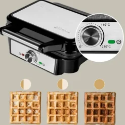 Våffeljärn - ZEEGMA - Gofree Chef - 1200 W - Non-stick beläggning - 2 våfflor