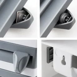 Vägghållare för plastfolie / aluminiumfolie & hushållspapper Vit/Grå