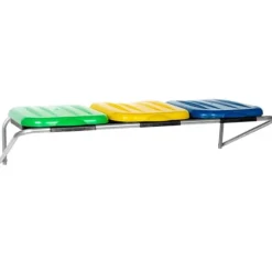 Vägghängd hållare för sopsortering, 3 färger - 120L påsar