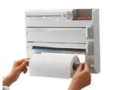 Väggmonterad 5-i-1 Kökshållare – För plastfolie & hushållspappers