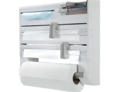 Väggmonterad 5-i-1 Kökshållare – För plastfolie & hushållspappers