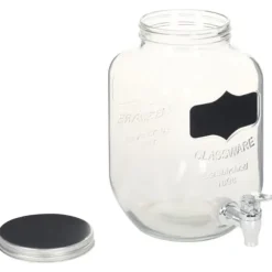 vidaXL 2 st Dryckesdistributörer med stativ 2 x 4 L Glas