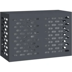 vidaXL Antracit Stål 90 x 40 x 60 cm Hållbar Luftkonditioneringsskydd