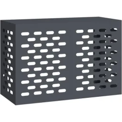 vidaXL Antracit Stål 90 x 40 x 60 cm Hållbar Luftkonditioneringsskydd