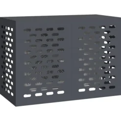 vidaXL Antracit Stål 100 x 50 x 70 cm Hållbart AC-skydd Rektangulärt