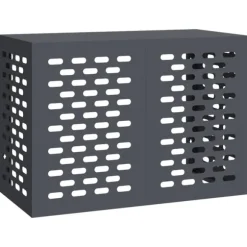 vidaXL Antracit Stål 100 x 50 x 70 cm Hållbart AC-skydd Rektangulärt