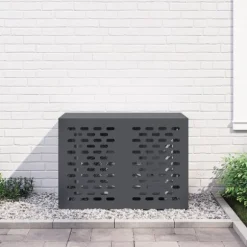 vidaXL Antracit Stål 100 x 50 x 70 cm Hållbart AC-skydd Rektangulärt