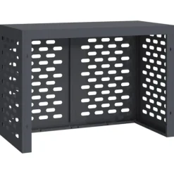 vidaXL Antracit Stål 100 x 50 x 70 cm Hållbart AC-skydd Rektangulärt