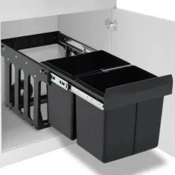 vidaXL Avtagbar kökskärl Soft Close 36 L