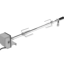 vidaXL BBQ-grillspett med professionell motor stål 900 mm - Grillugnar & ugnar med roterande stekspett