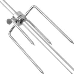 vidaXL BBQ-grillspett med professionell motor stål 900 mm - Grillugnar & ugnar med roterande stekspett
