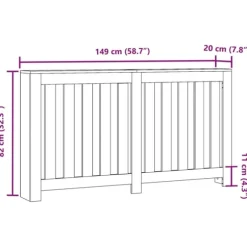 vidaXL Elementskydd sonoma-ek 149x20x82 cm konstruerat trä