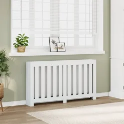 vidaXL Elementskydd vit 149x20x82 cm konstruerat trä