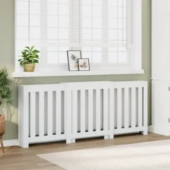 vidaXL Elementskydd vit 205x21,5x83,5 cm konstruerat trä