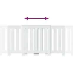 vidaXL Elementskydd vit 205x21,5x83,5 cm konstruerat trä