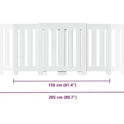 vidaXL Elementskydd vit 205x21,5x83,5 cm konstruerat trä