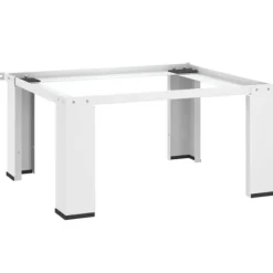 vidaXL Förhöjningssockel för tvättmaskin vit - Tvättmaskin & torktumlare