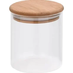 vidaXL Förvaringsburkar i glas med bambulock 6 st 600 ml - Kakburkar