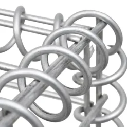 vidaXL Gabionmur för soptunnor galvaniserat stål 320x100x120 cm - Ställningar till sopkärl