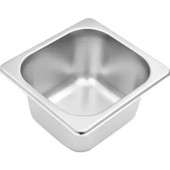 vidaXL Gastronormbehållare med 4 GN 1/6 kantin rostfritt stål - Hållare för köksgeråd