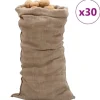 vidaXL Jutesäckar 30 st 65x135 cm 100% jute 220 gsm - Resväskor & väskor
