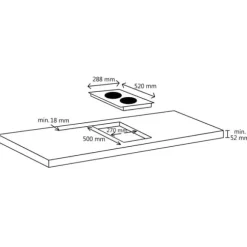 vidaXL Keramikhäll med 2 plattor touchkontroll 3000 W - Spishällar