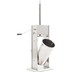 vidaXL Manuell korvstoppare 15 L rostfritt stål