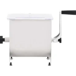 vidaXL Manuell köttblandare med lock Silver Rostfritt Stål