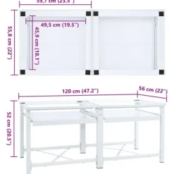 vidaXL Piedestal till tvättmaskin med utdragbara hyllor vit