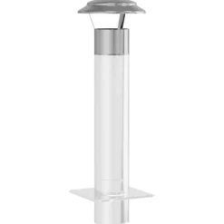 vidaXL Regnskydd Rör silver 25 x 25 x 20 cm Rostfritt stål