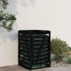 vidaXL Skjul för sopkärl 84x90x128,5 cm svart massiv furu - Ställningar till sopkärl