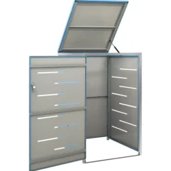 vidaXL Skjul till ett sopkärl 69x77,5x112,5 cm rostfritt stål - Ställningar till sopkärl