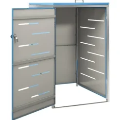 vidaXL Skjul till ett sopkärl 69x77,5x112,5 cm rostfritt stål - Ställningar till sopkärl