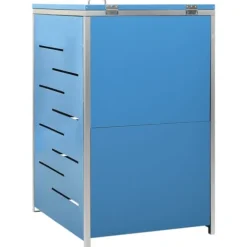 vidaXL Skjul till ett sopkärl 69x77,5x112,5 cm rostfritt stål - Ställningar till sopkärl