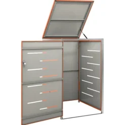 vidaXL Skjul till ett sopkärl 69x77,5x112,5 cm rostfritt stål - Ställningar till sopkärl