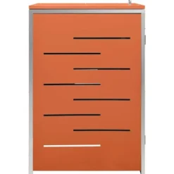 vidaXL Skjul till ett sopkärl 69x77,5x112,5 cm rostfritt stål - Ställningar till sopkärl