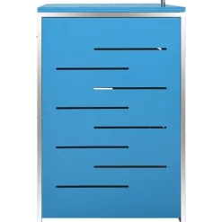 vidaXL Skjul till fyra sopkärl 276,5x77,5x112,5 cm rostfritt stål - Ställningar till sopkärl